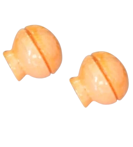 PUXADOR MADEIRA BOLA GRANDE COM 1 FRISO – MARFIM