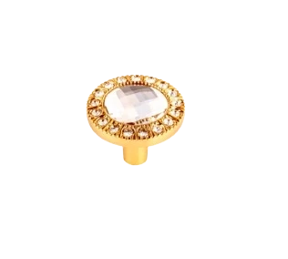 PUXADOR AUREA 30 MM – DOURADO BRILHANTE COM CRISTAIS