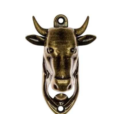 Abridor de Garrafa Cabeça de Boi Ouro Velho