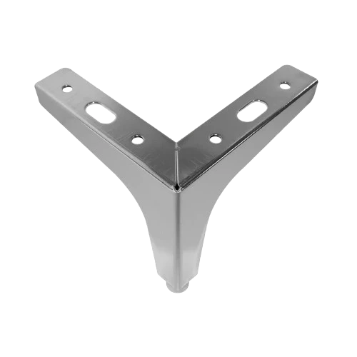 PE DE ACO FIXO CANTO ALTURA 100MM CROMADO