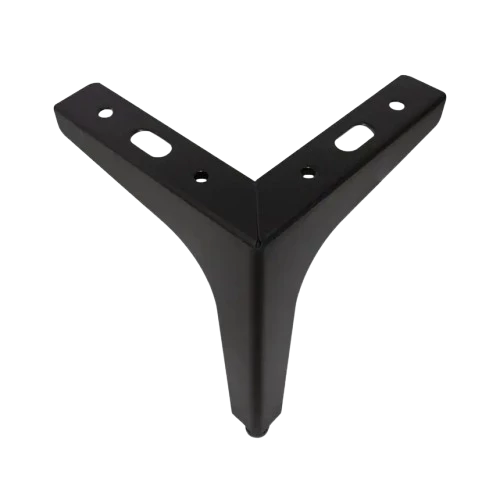 PE DE ACO FIXO CANTO ALTURA 150MM PRETO