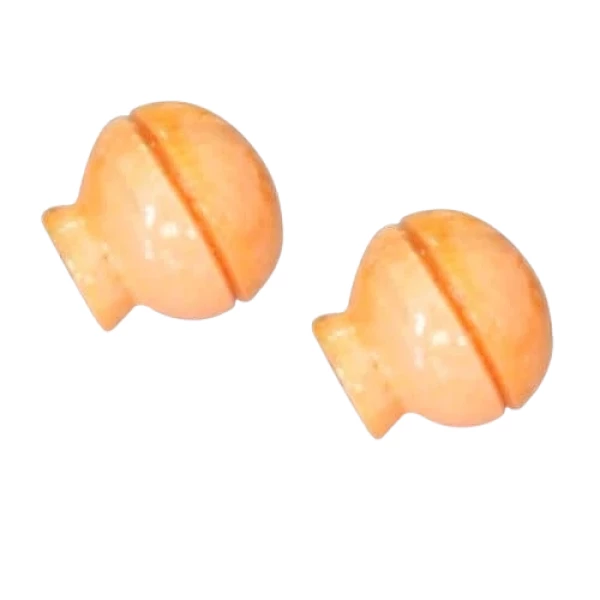 PUXADOR MADEIRA BOLA GRANDE COM 1 FRISO – MARFIM