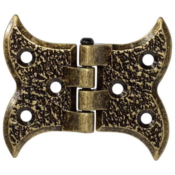 Dobradiça baú textura frontal - Ouro Velho