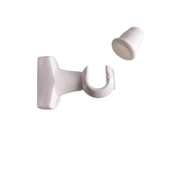 SUPORTE SIMPLES PVC  VARAO CORTINA BRANCO