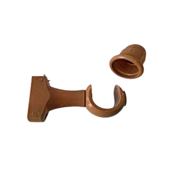 SUPORTE SIMPLES PVC  VARAO CORTINA CEREJEIRA