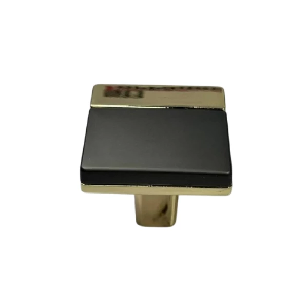 PUXADOR GRAPHIQUE 32MM - GRAFITE COM DOURADO