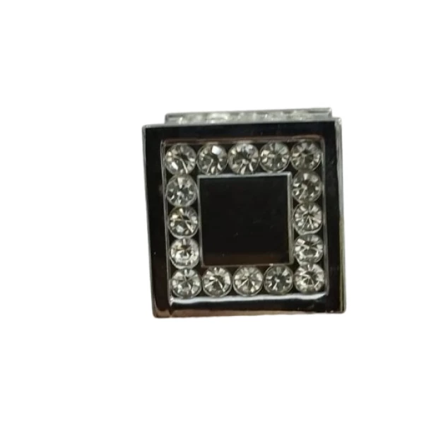 PUXADOR KRISTALLE 21,5 × 21,5 MM – CROMADO BRILHANTE