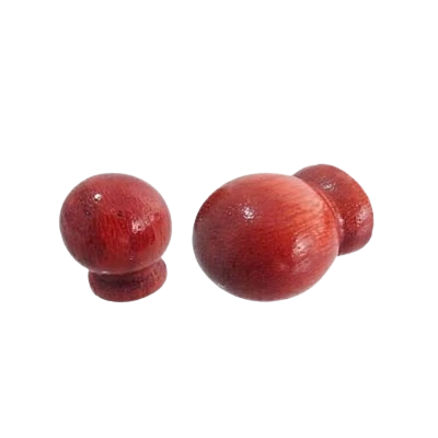 PUXADOR BOLA MADEIRA MOGNO