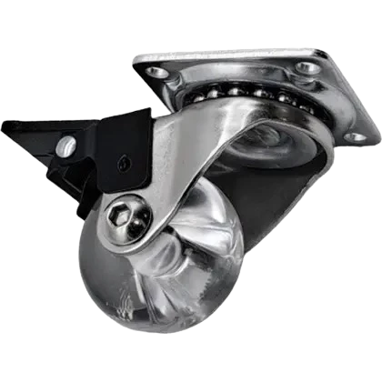 RODIZIO SILICONE GIRATÓRIO 35MM COM TRAVA