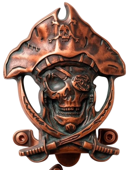 Abridor de Garrafa Pirata - Cobre Velho