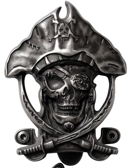 Abridor de Garrafa Pirata - Prata Velha