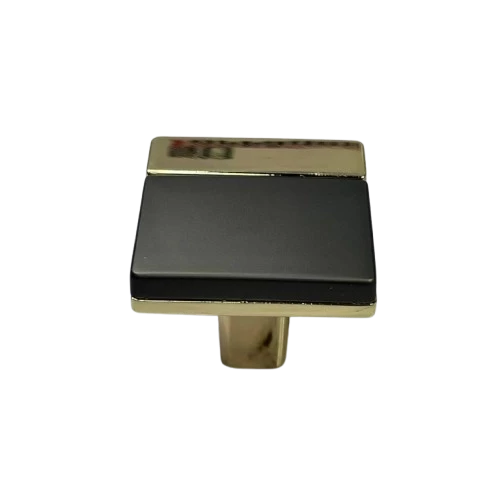 PUXADOR GRAPHIQUE 32MM - GRAFITE COM DOURADO