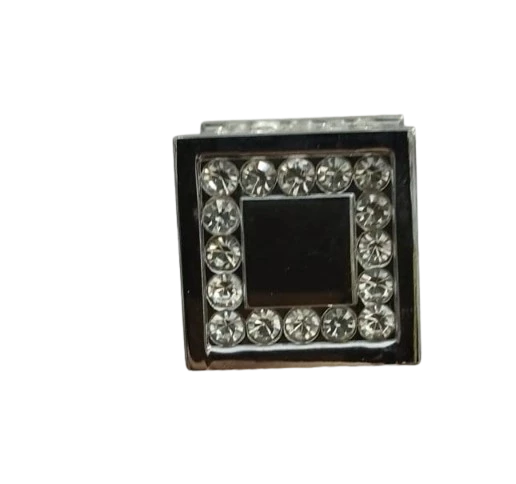 PUXADOR KRISTALLE 21,5 × 21,5 MM – CROMADO BRILHANTE