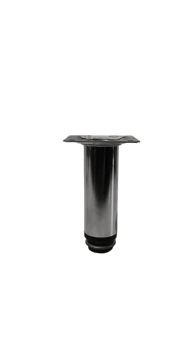 PÉ DE AÇO REDONDO PREMIUM 100 MM - CROMADO