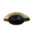 PUXADOR JASPER 16 MM – PRETO COM DOURADO